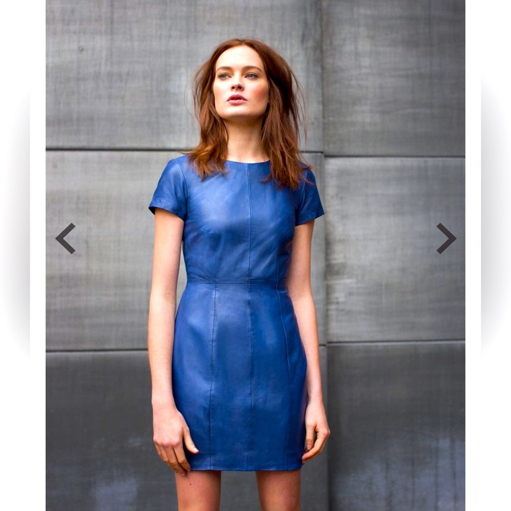 Used but in good condition blue leather dress.
